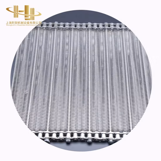 Banda transportadora neta de malla de alambre de acero inoxidable Ss/ Correa de malla/ Banda transportadora de metal