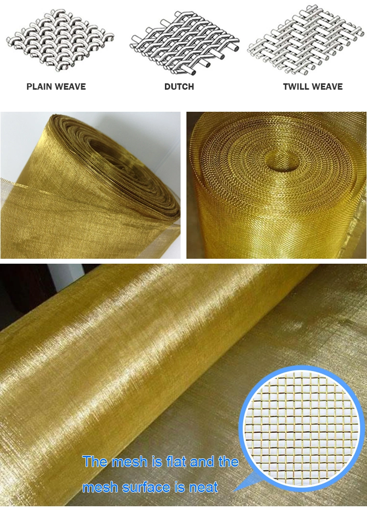 High Quality 200 250 Brass Screen Wire Mesh for Printing