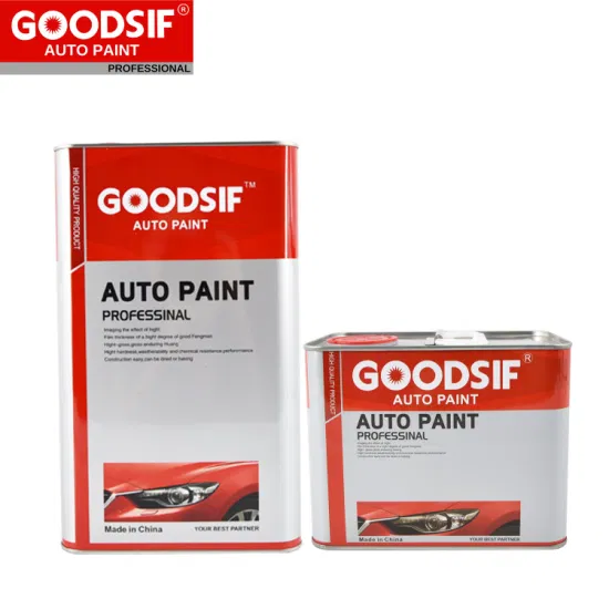 Serie de pintura para automóviles avanzada acrílica de dos componentes Goodsif, laca esmaltada para automóviles, taller de carrocería, pintura para automóviles de reparación roja grande 2K